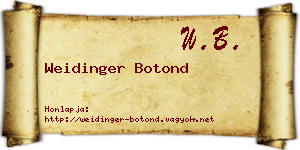 Weidinger Botond névjegykártya