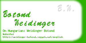 botond weidinger business card